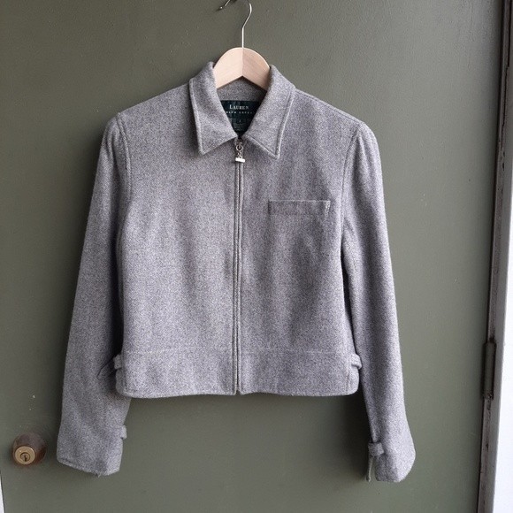 Lauren Ralph Lauren Angora Wool Blend Zippered Jacket Size 6 - Picture 13 of 14